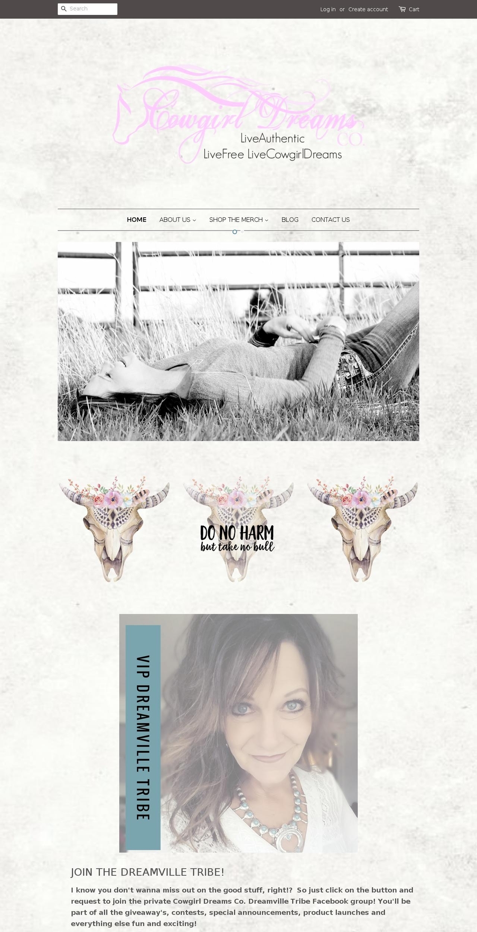 shopcowgirldreams.com shopify website screenshot