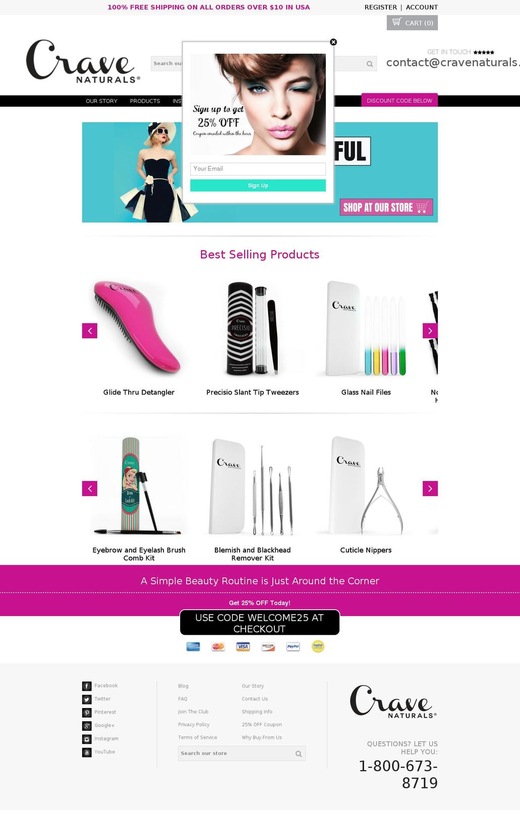 shopcravenaturals.com — Shopify storefront screenshot