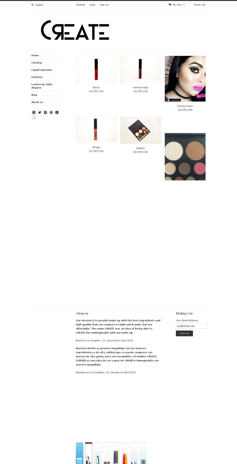 shopcreate.us shopify website screenshot