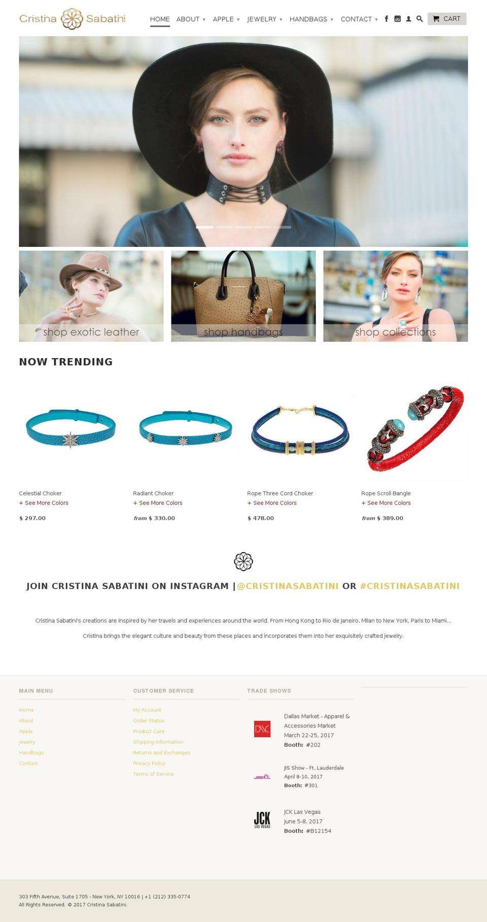 shopcristinasabatini.com shopify website screenshot
