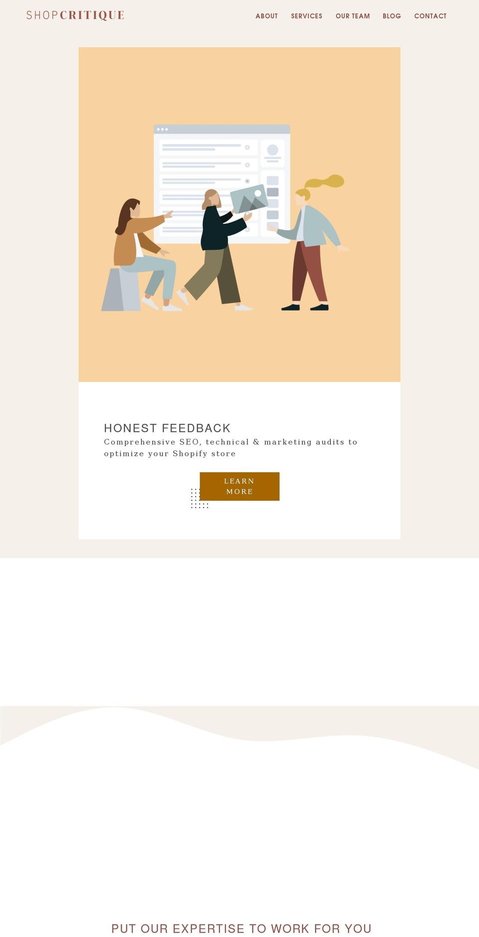 shopcritique.com shopify website screenshot