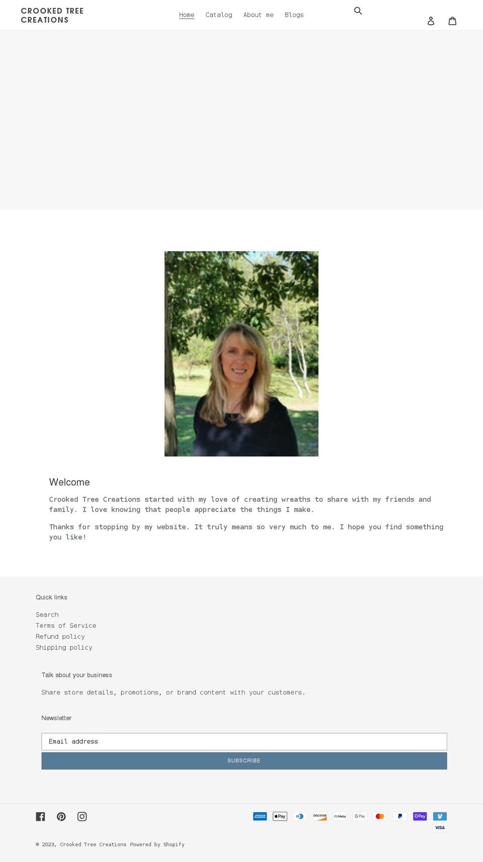 shopcrookedtreecreations.com shopify website screenshot
