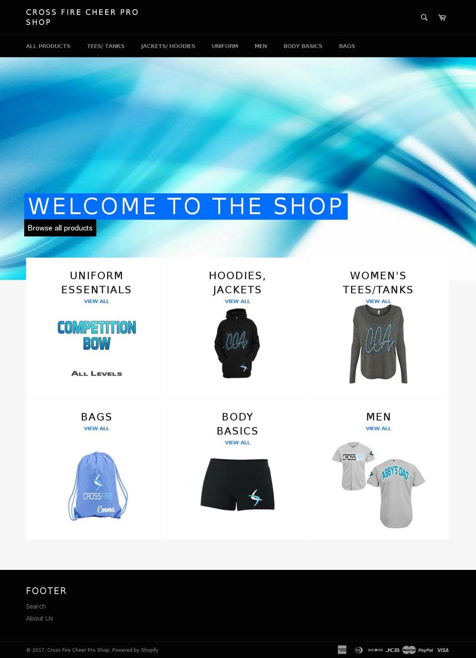 shopcrossfire.com shopify website screenshot