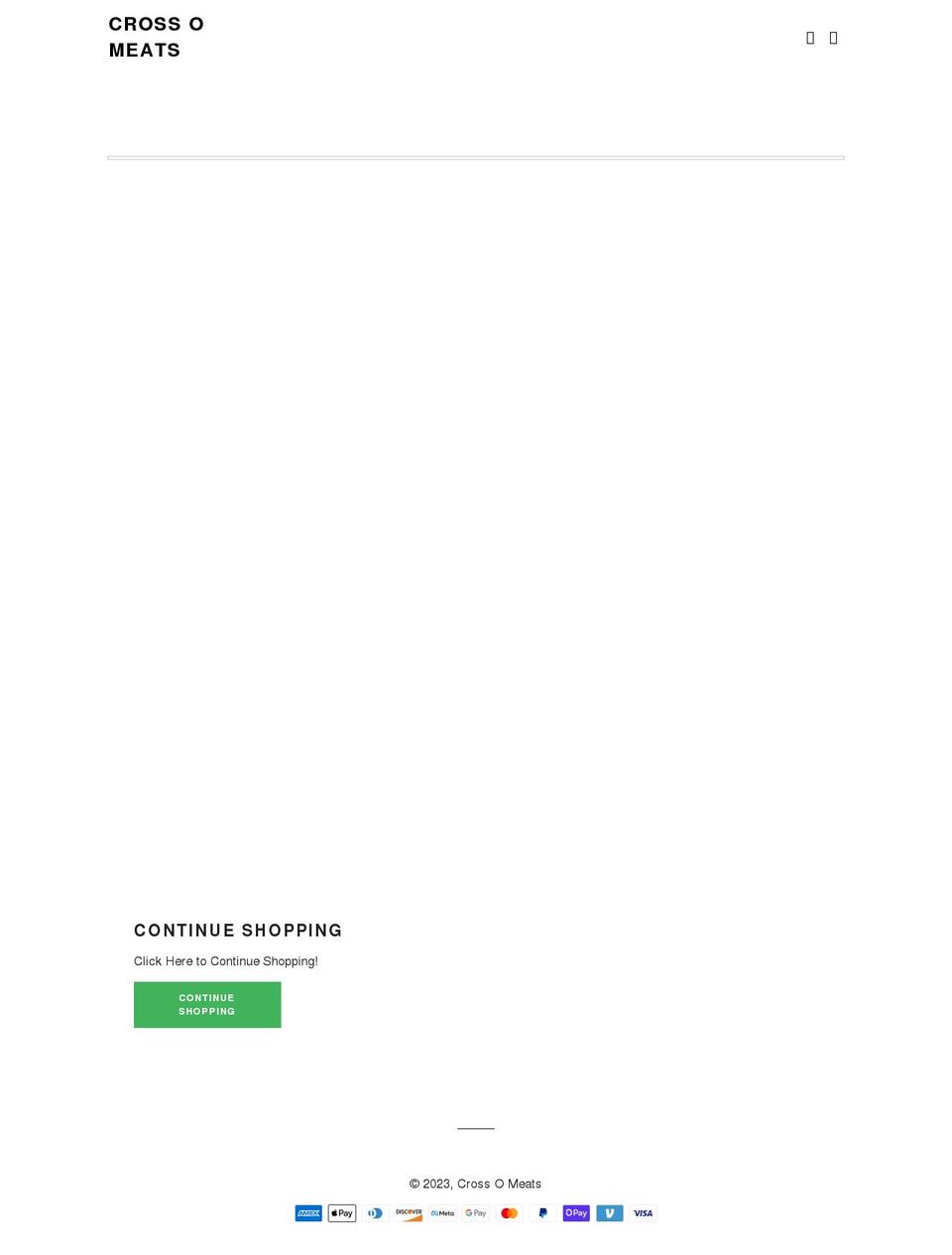 shopcrossomeats.com shopify website screenshot