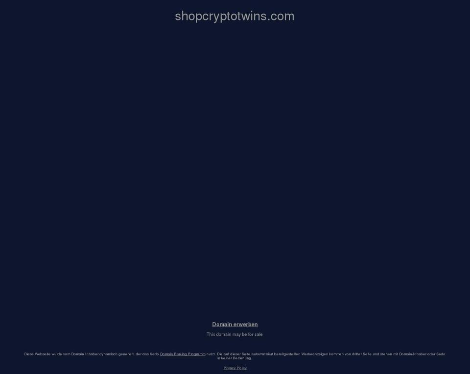 shopcryptotwins.com — Shopify storefront screenshot