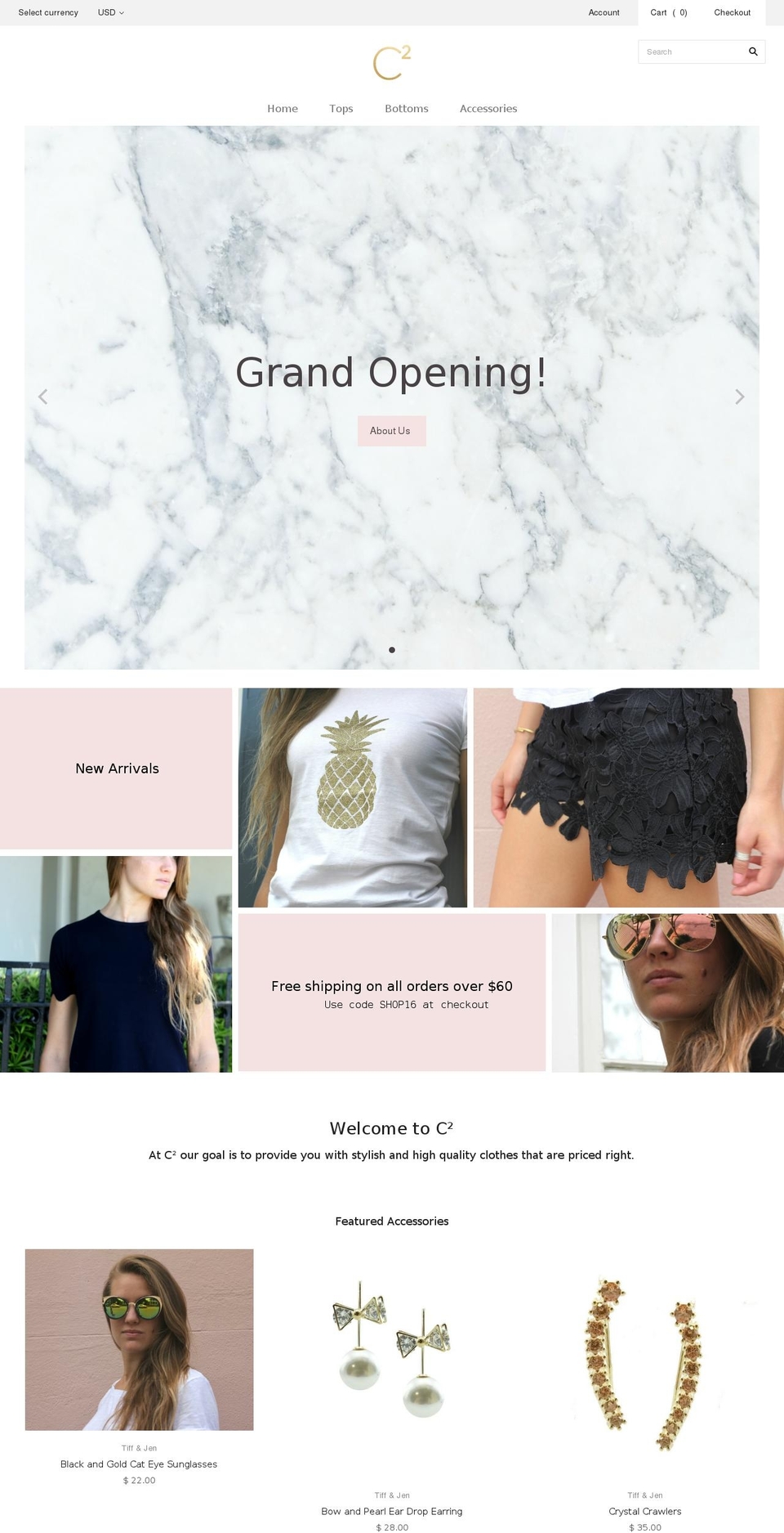 shopcsquared.com shopify website screenshot