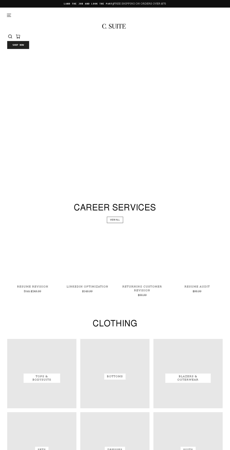 shopcsuite.com shopify website screenshot