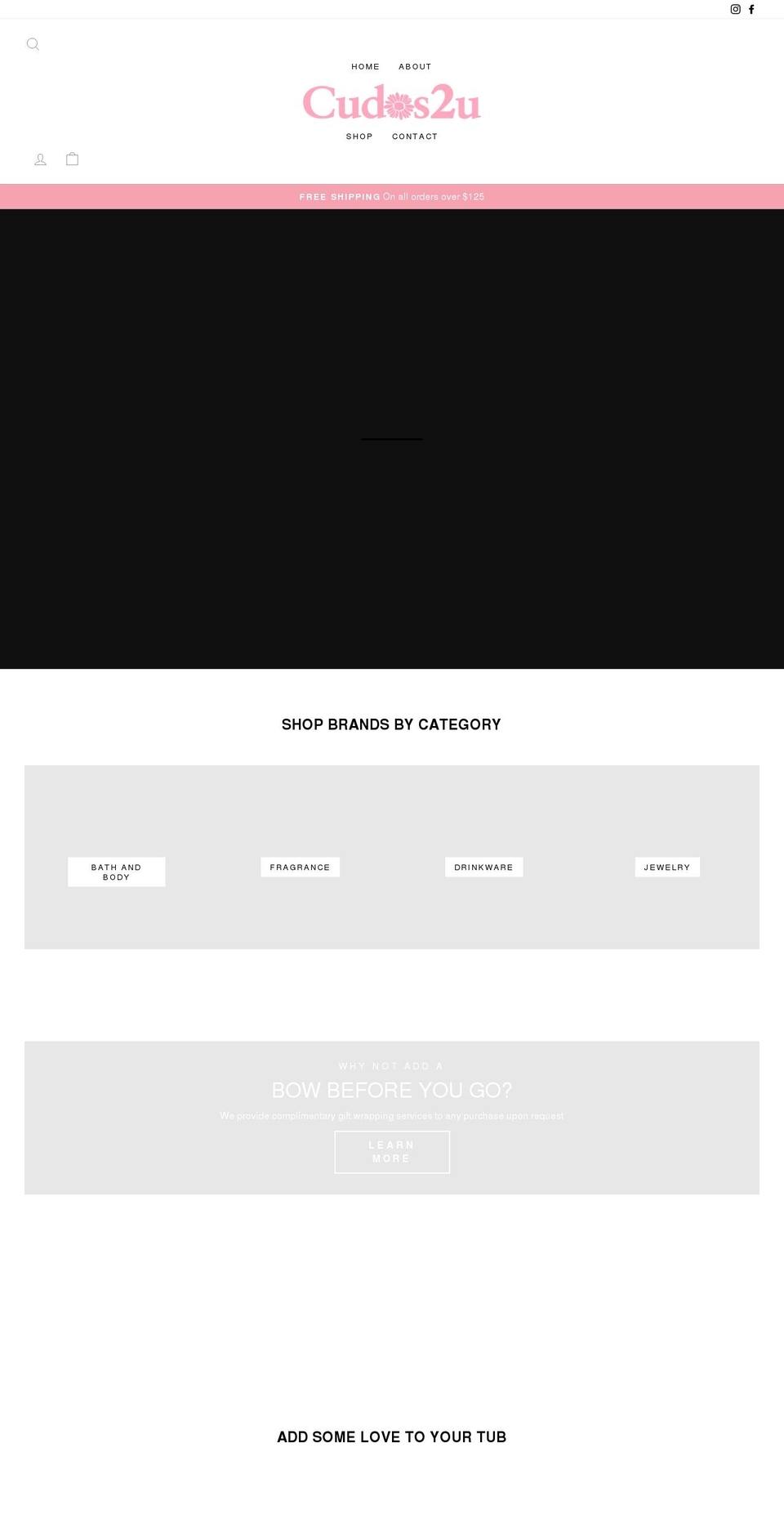 shopcudos2u.com shopify website screenshot