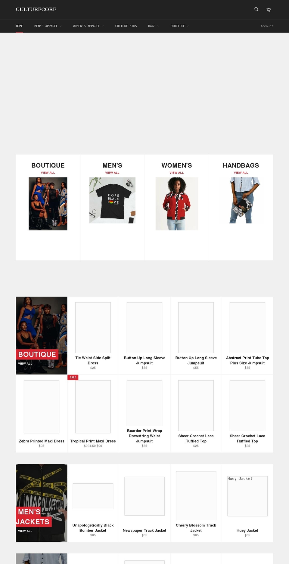 shopculturecore.com shopify website screenshot
