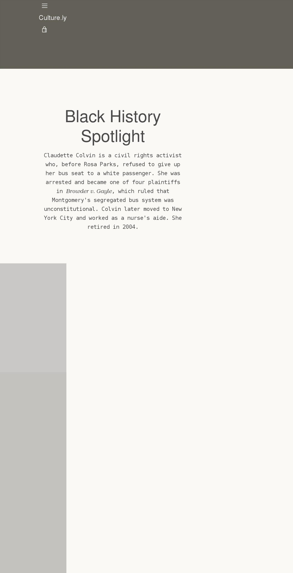 shopculturely.com shopify website screenshot