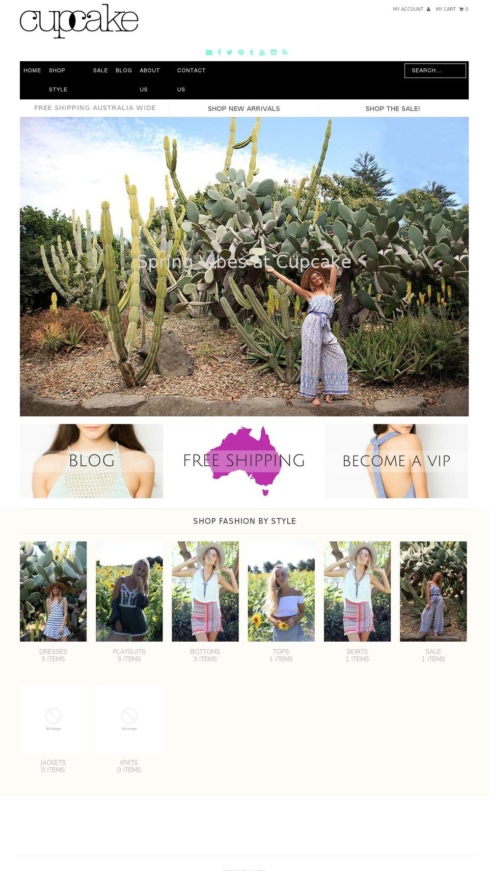 shopcupcakefashion.com — Shopify storefront screenshot