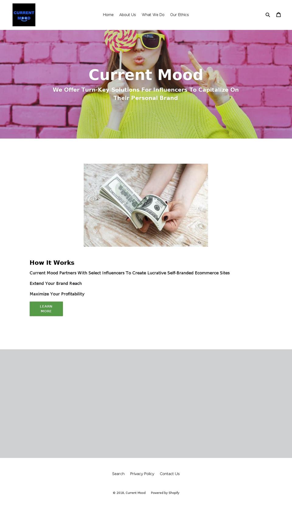 shopcurrentmood.com shopify website screenshot
