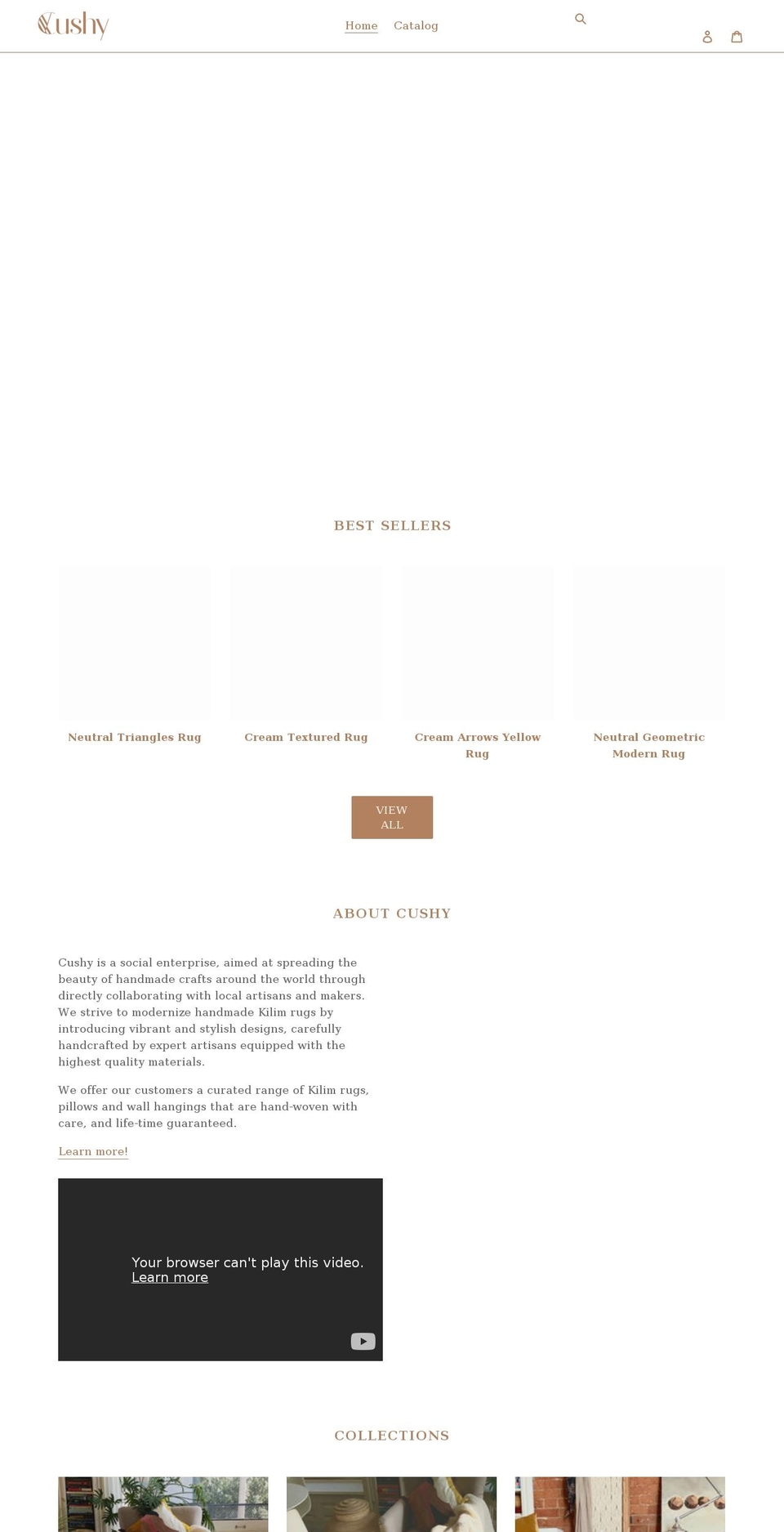 shopcushy.com shopify website screenshot