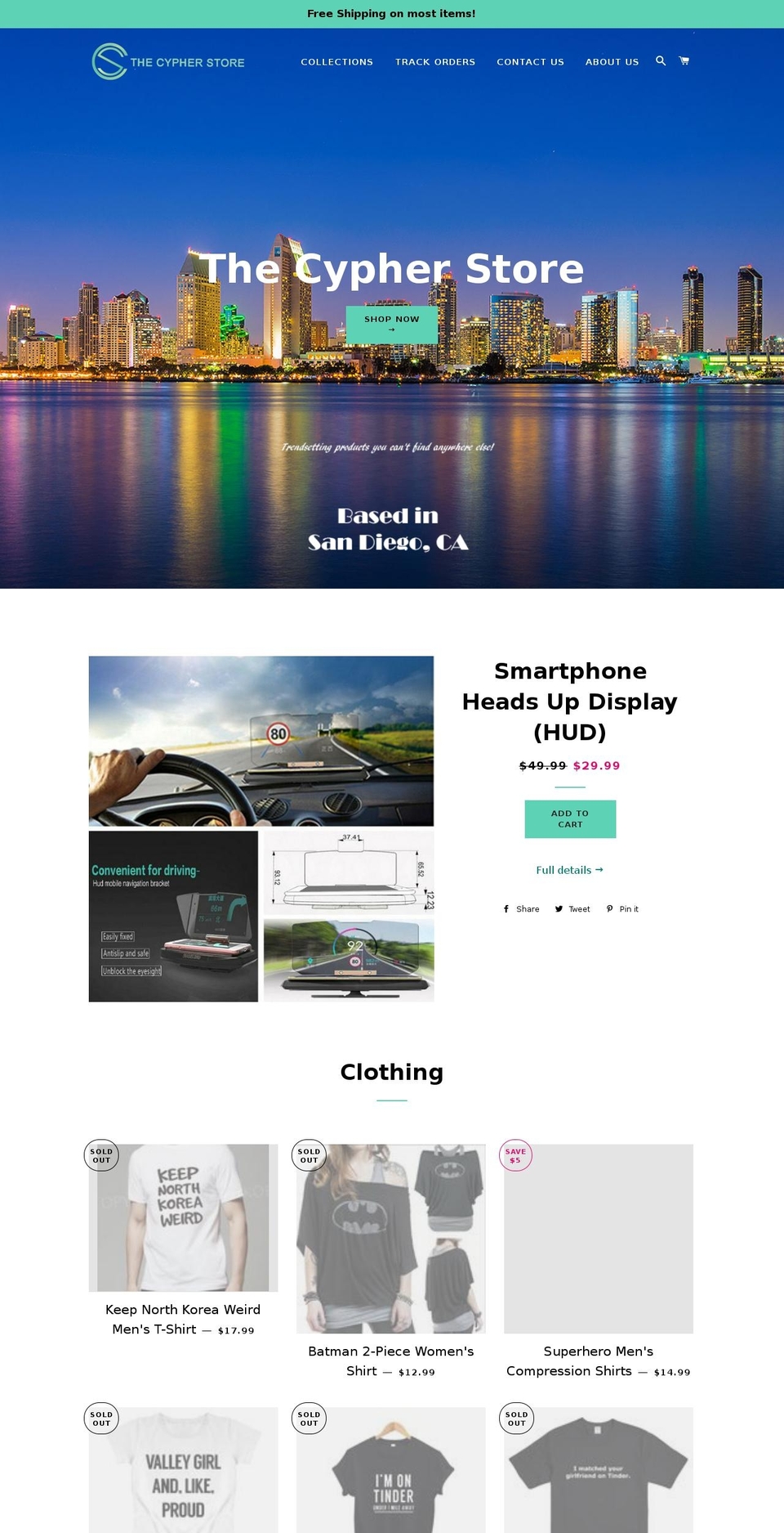 shopcypher.com shopify website screenshot