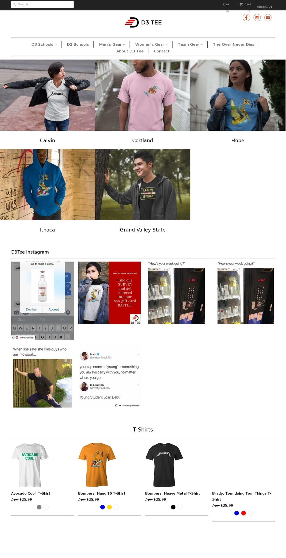 shopd3tee.com — Shopify storefront screenshot