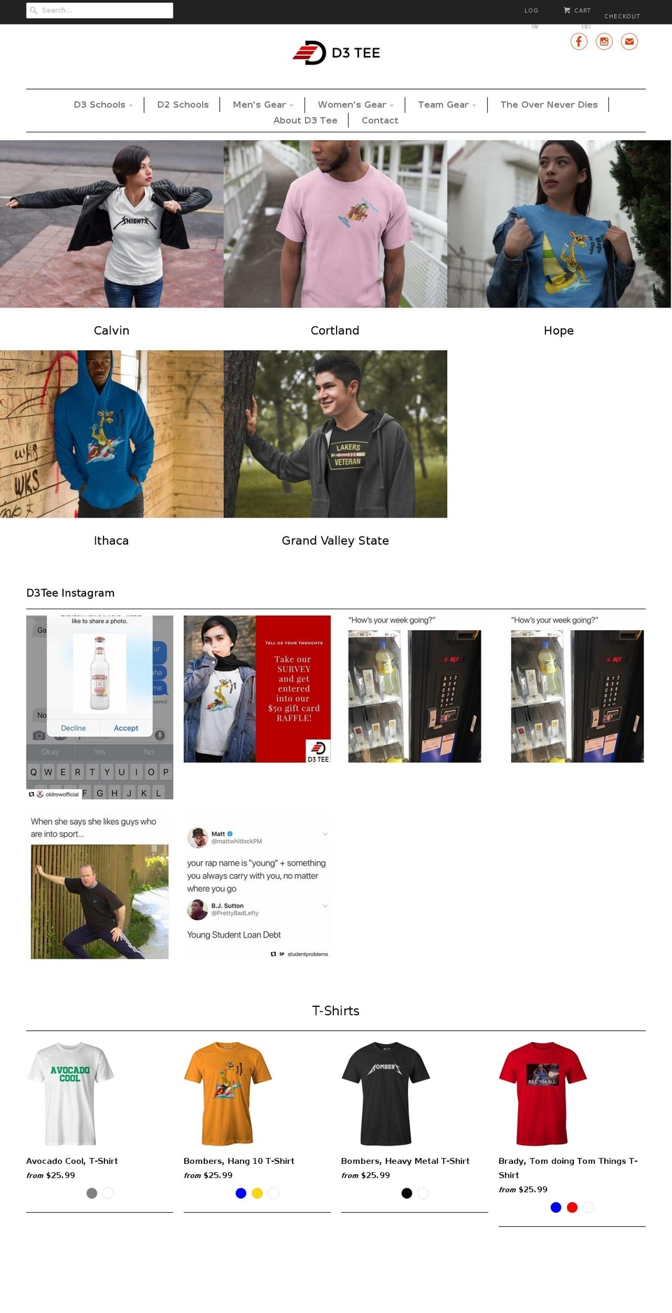 shopd3tees.com — Shopify storefront screenshot