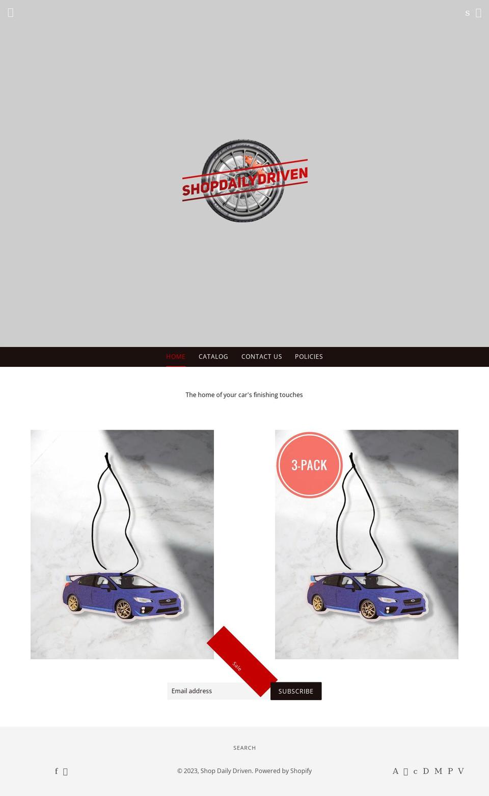 shopdailydriven.com shopify website screenshot