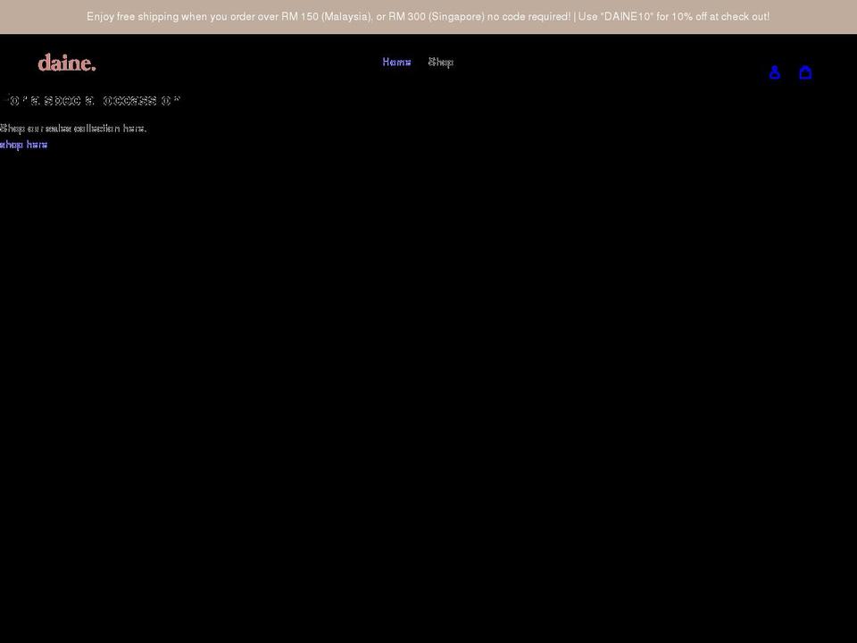 shopdaine.com shopify website screenshot