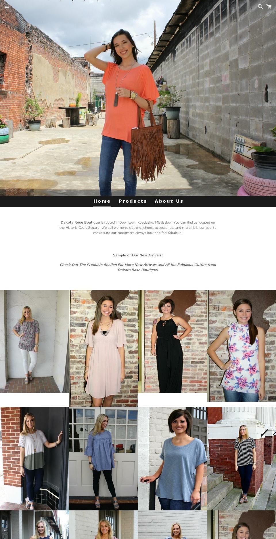 shopdakotarose.com shopify website screenshot
