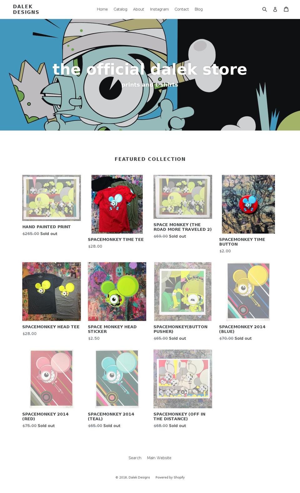 shopdalek.com shopify website screenshot