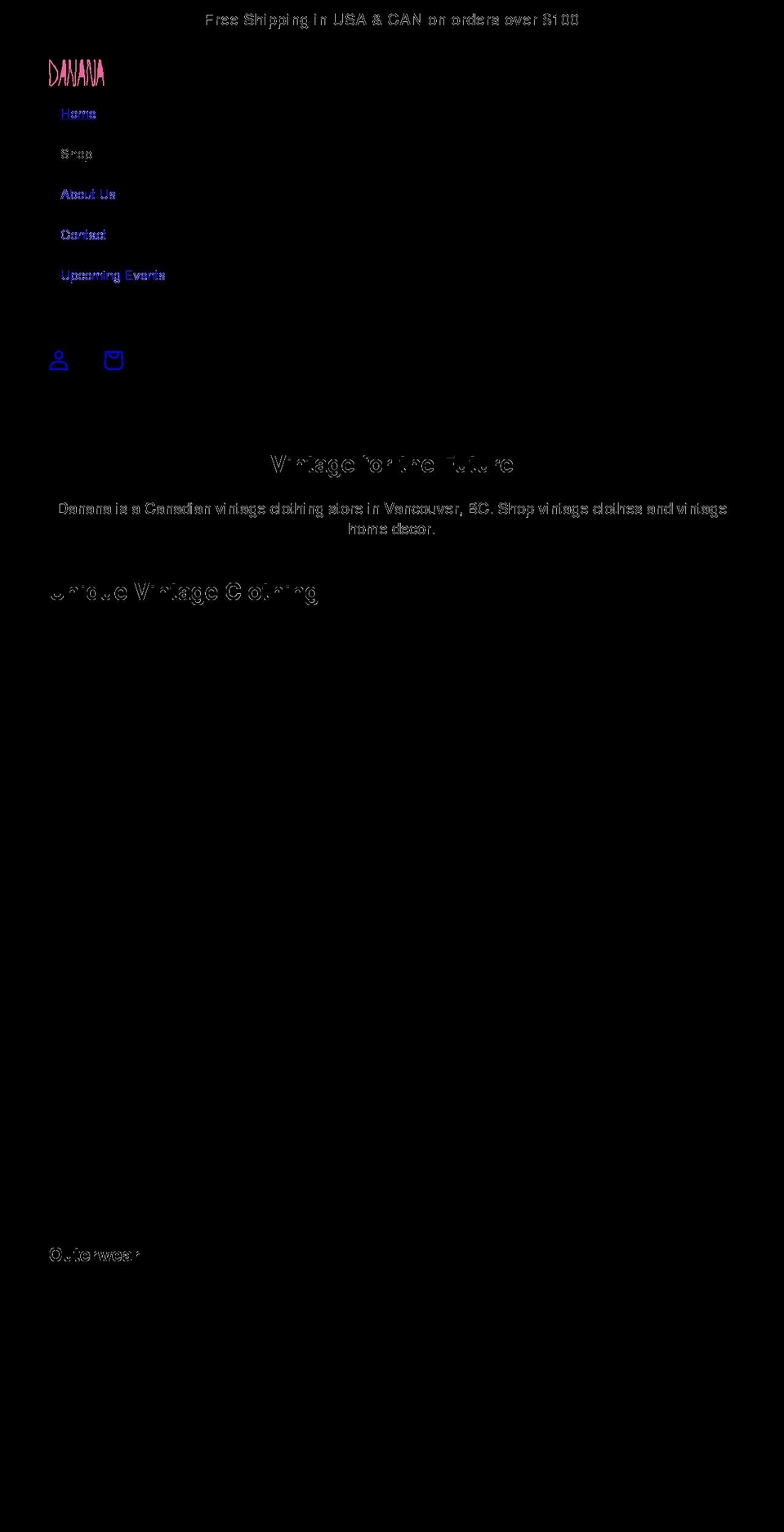 shopdanana.com shopify website screenshot