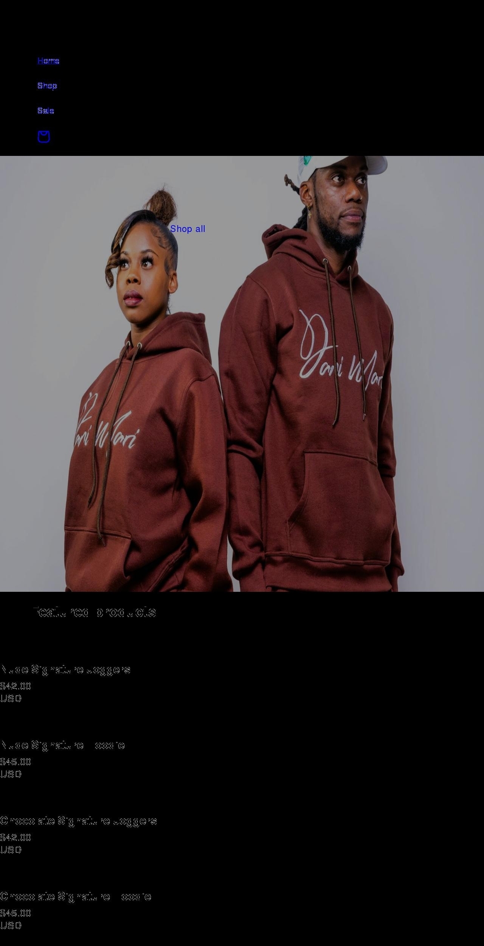 shopdanimari.com shopify website screenshot