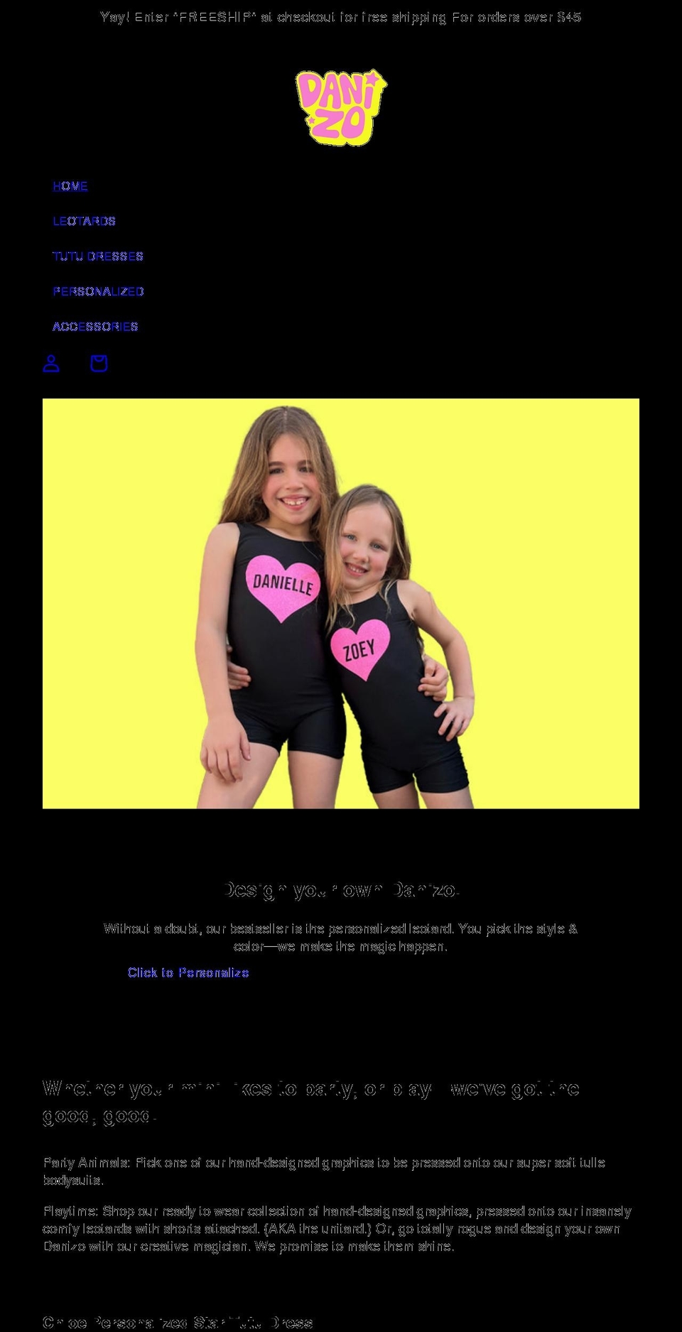 shopdanizo.com shopify website screenshot