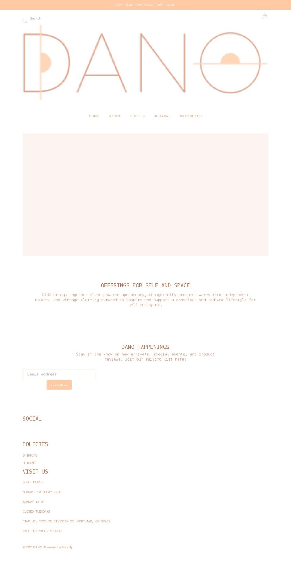 shopdano.com shopify website screenshot