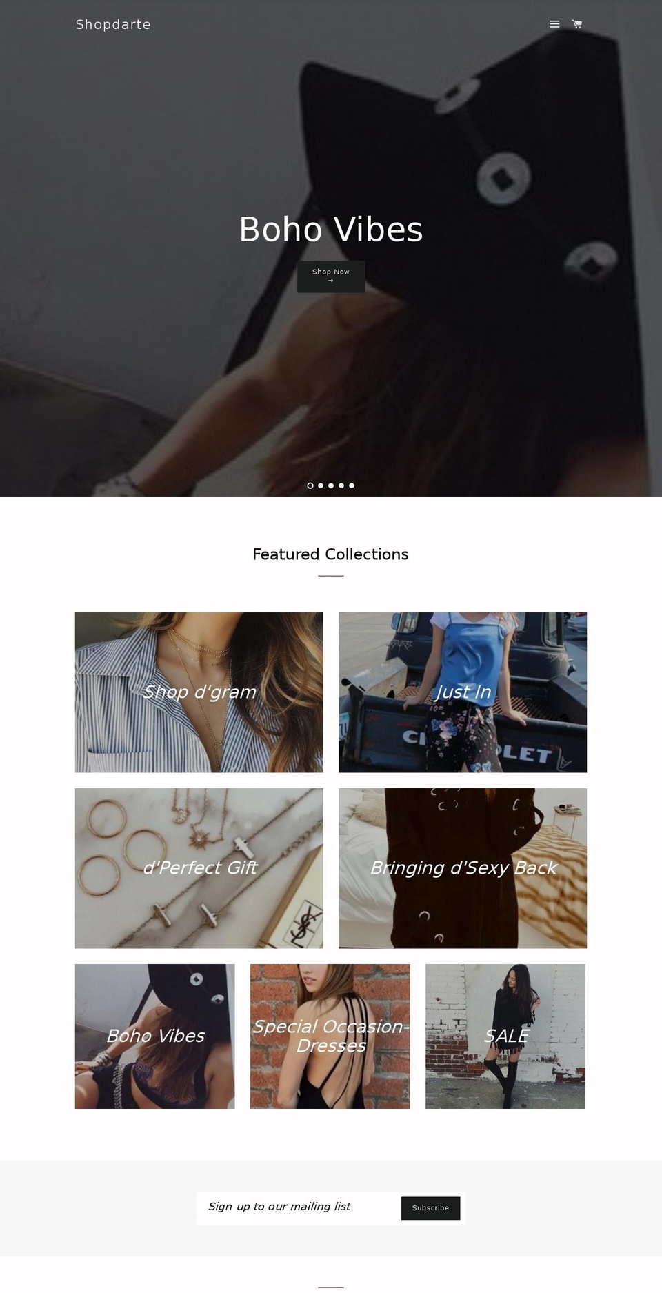 shopdarte.com shopify website screenshot