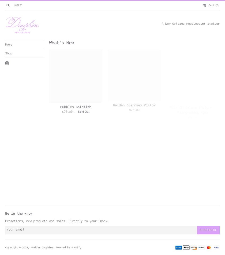 shopdauphine.com shopify website screenshot