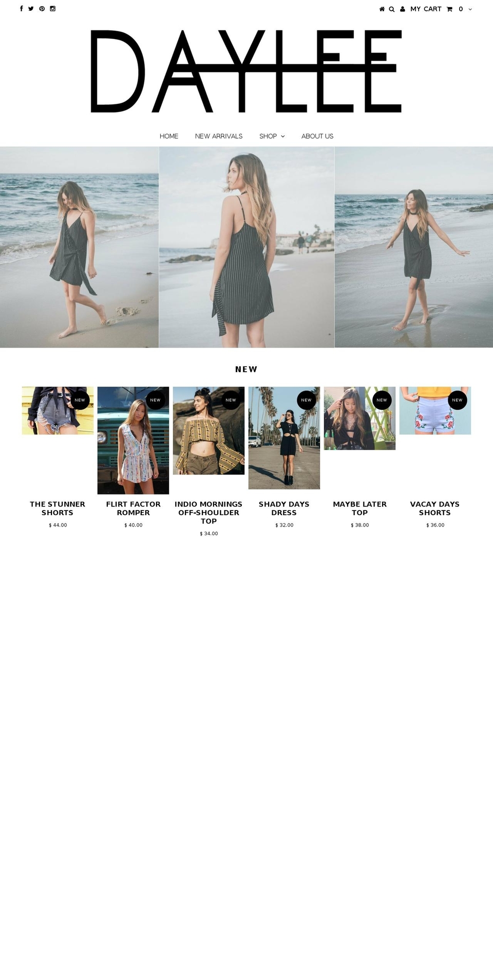 shopdaylee.com shopify website screenshot