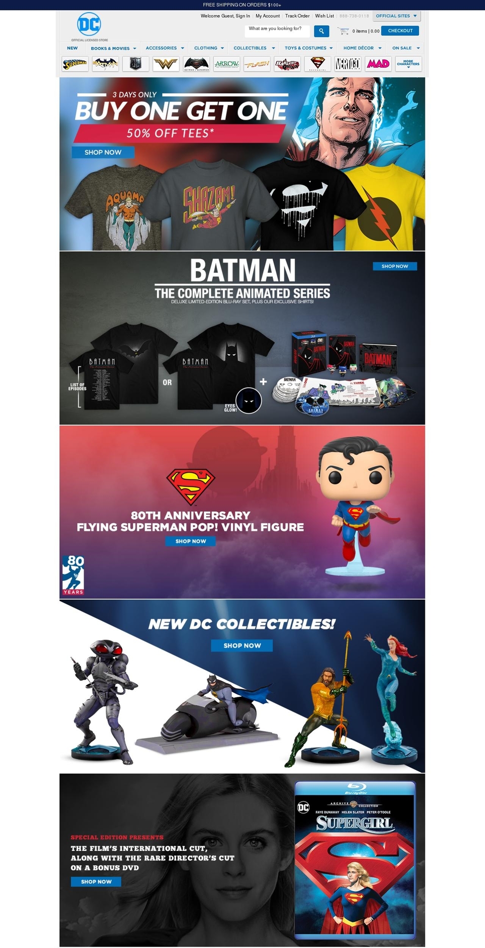 DC by Elkfox [Production-Main] Shopify theme site example shopdcentertainment.com