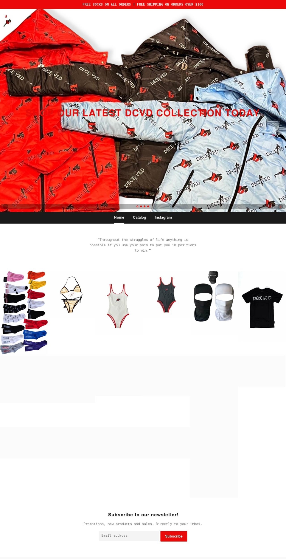 shopdeceived.com shopify website screenshot