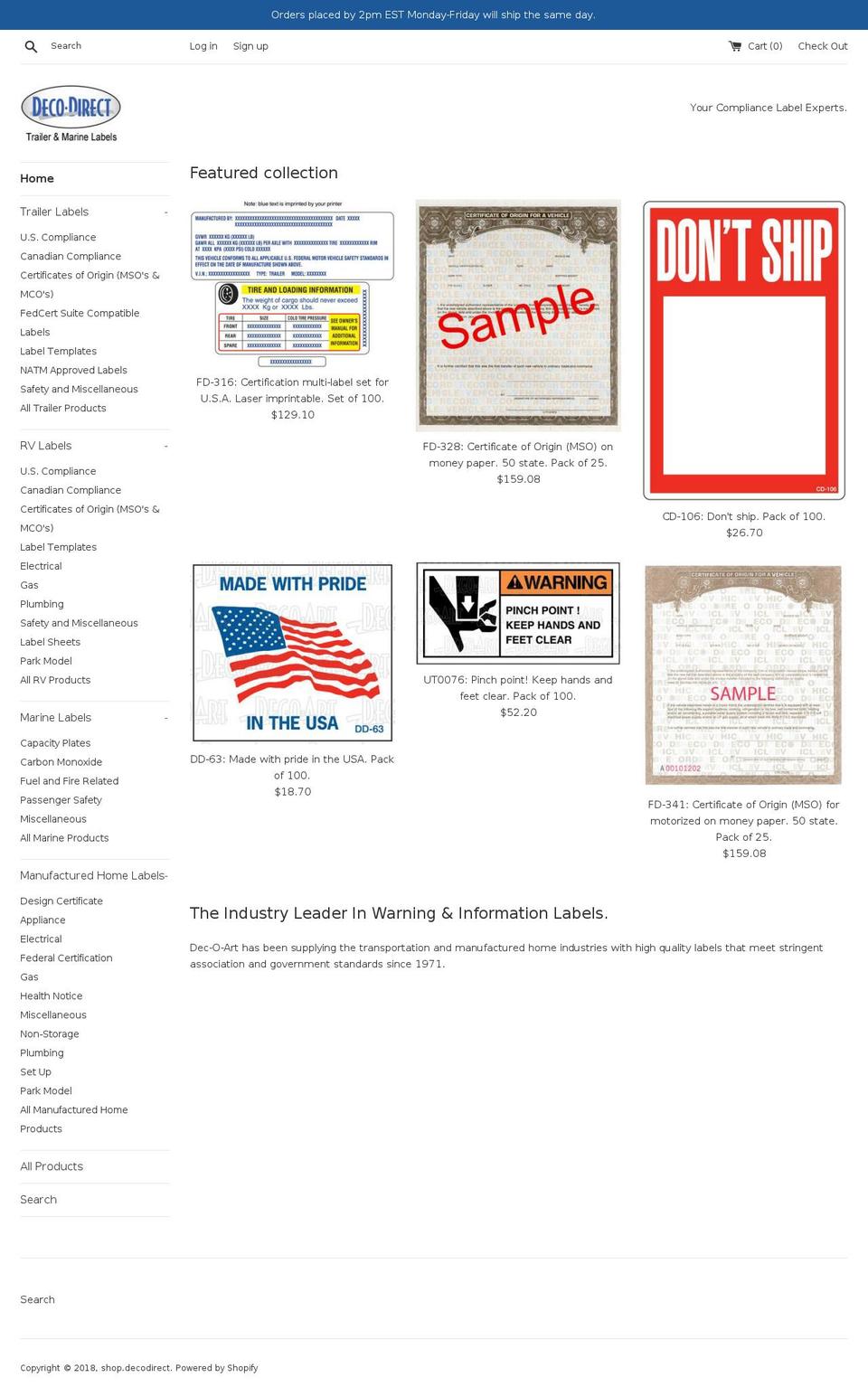 Don't Delete_Installed QTB 031117_Simple Shopify theme site example shopdecodirect.com