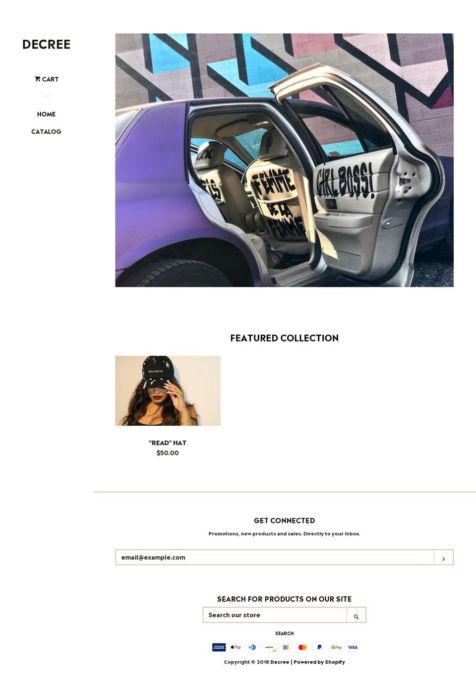 shopdecree.com — Shopify storefront screenshot