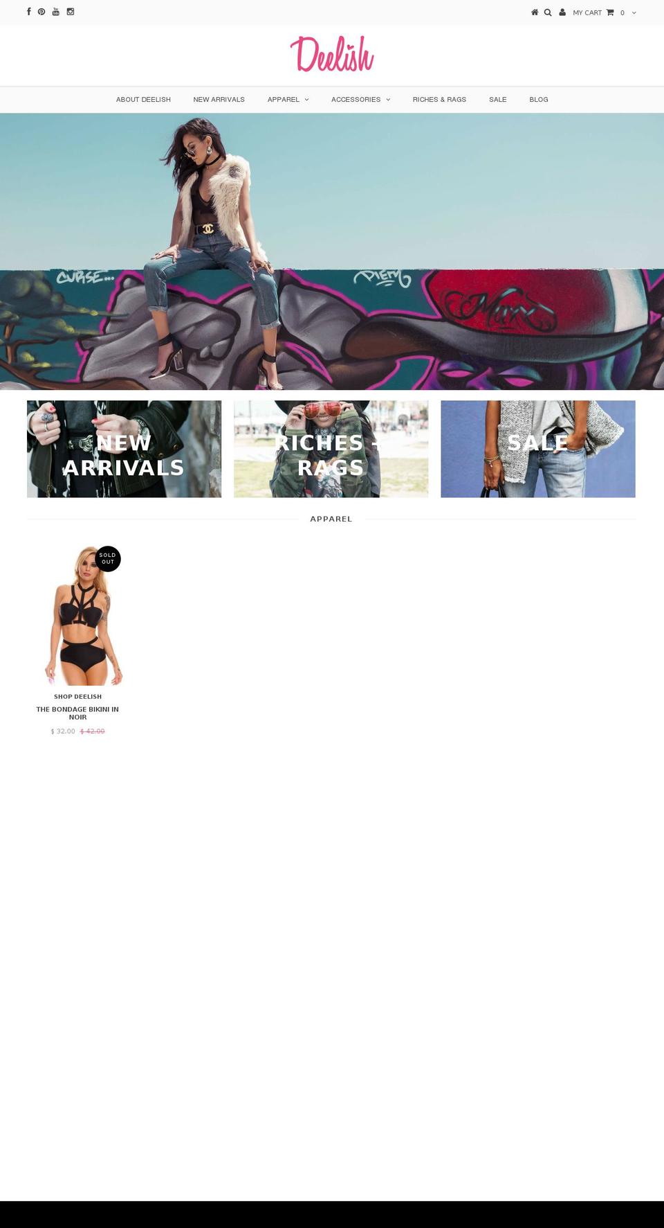 shopdeelish.com shopify website screenshot
