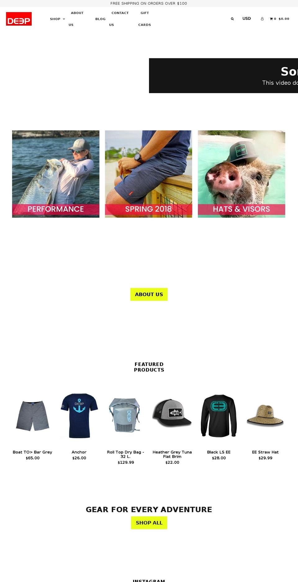 shopdeep.com shopify website screenshot