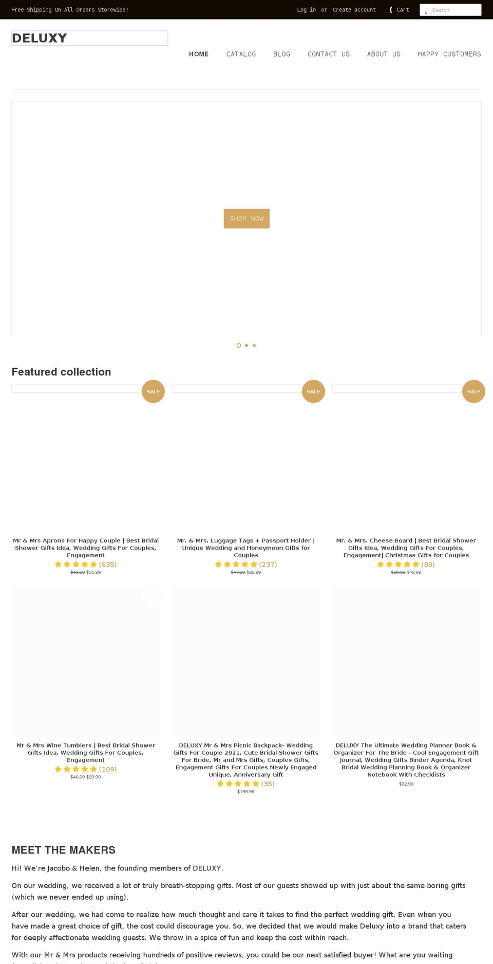 shopdeluxy.com shopify website screenshot