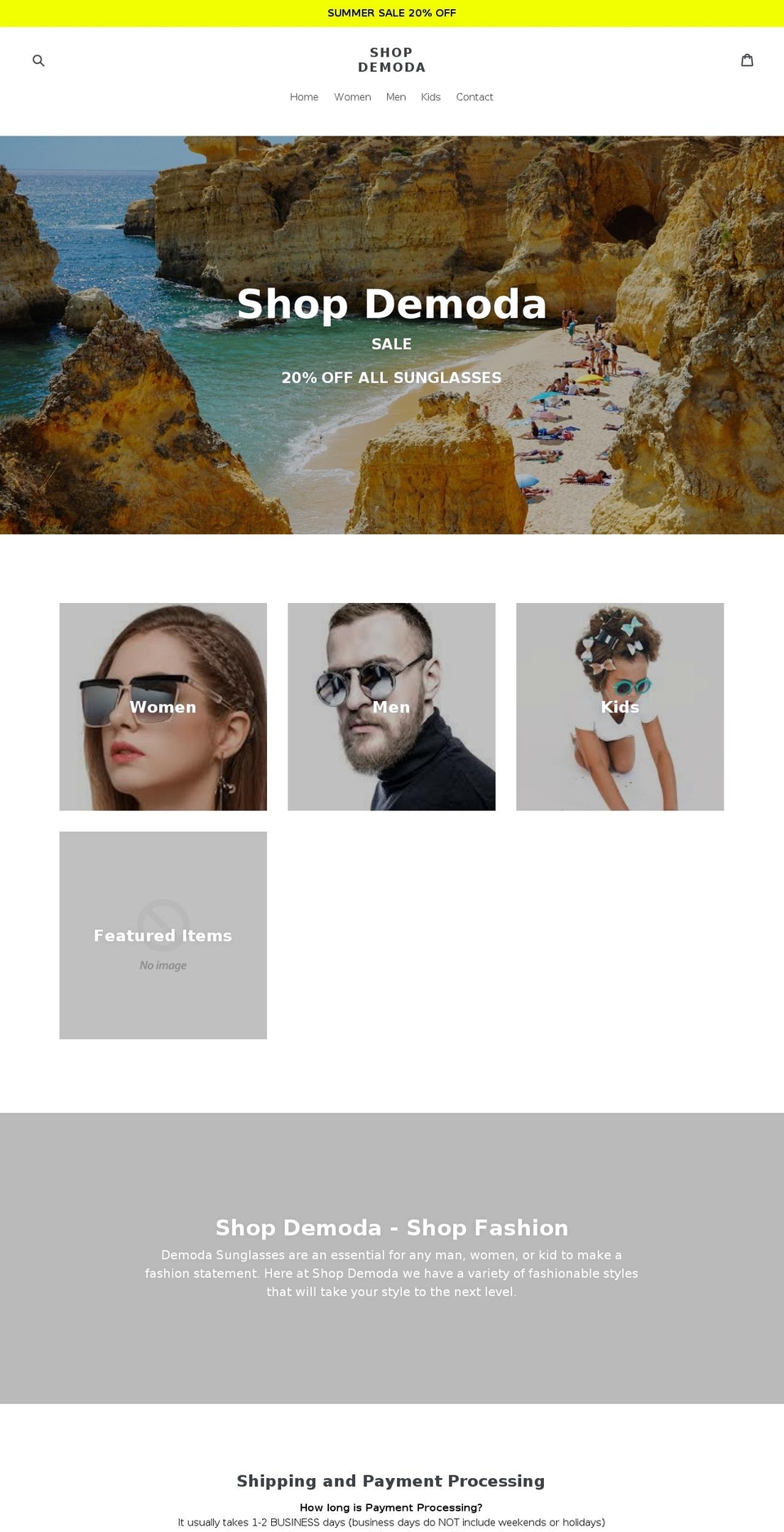 shopdemoda.com — Shopify storefront screenshot