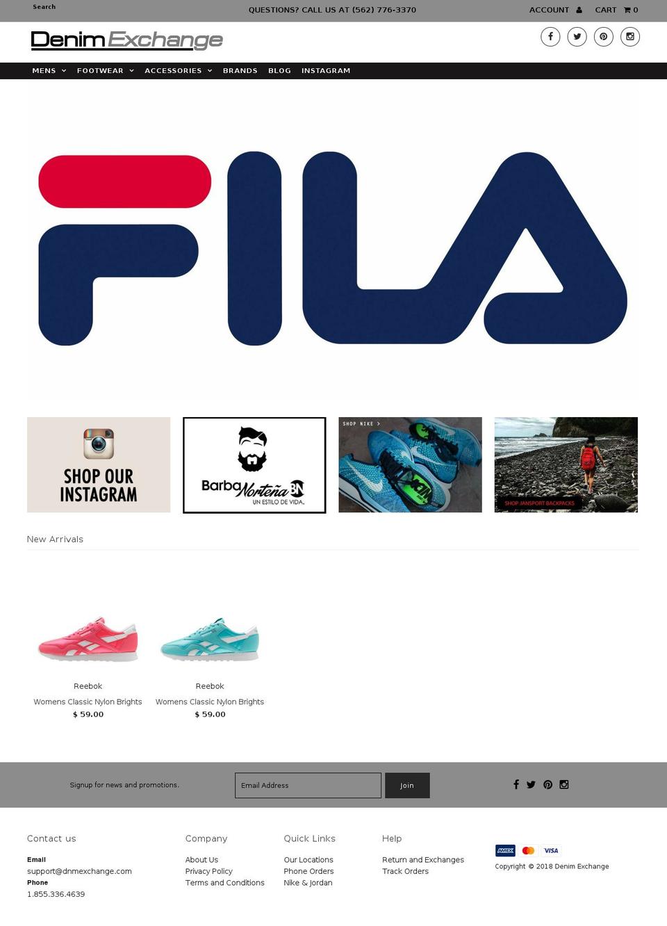 shopdenimexchange.com — Shopify storefront screenshot