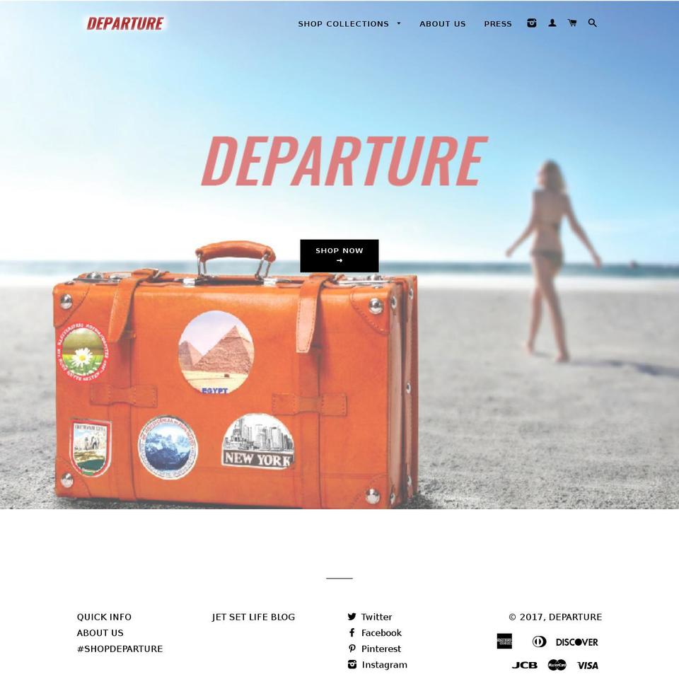 Simple Shopify theme site example shopdeparture.com