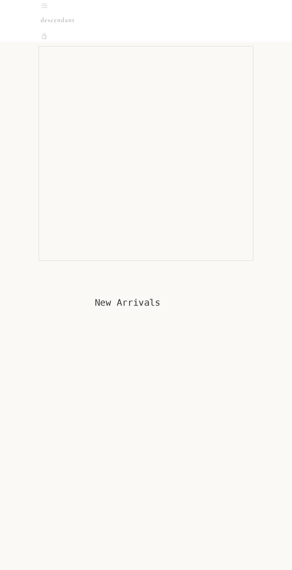 shopdescendant.com shopify website screenshot