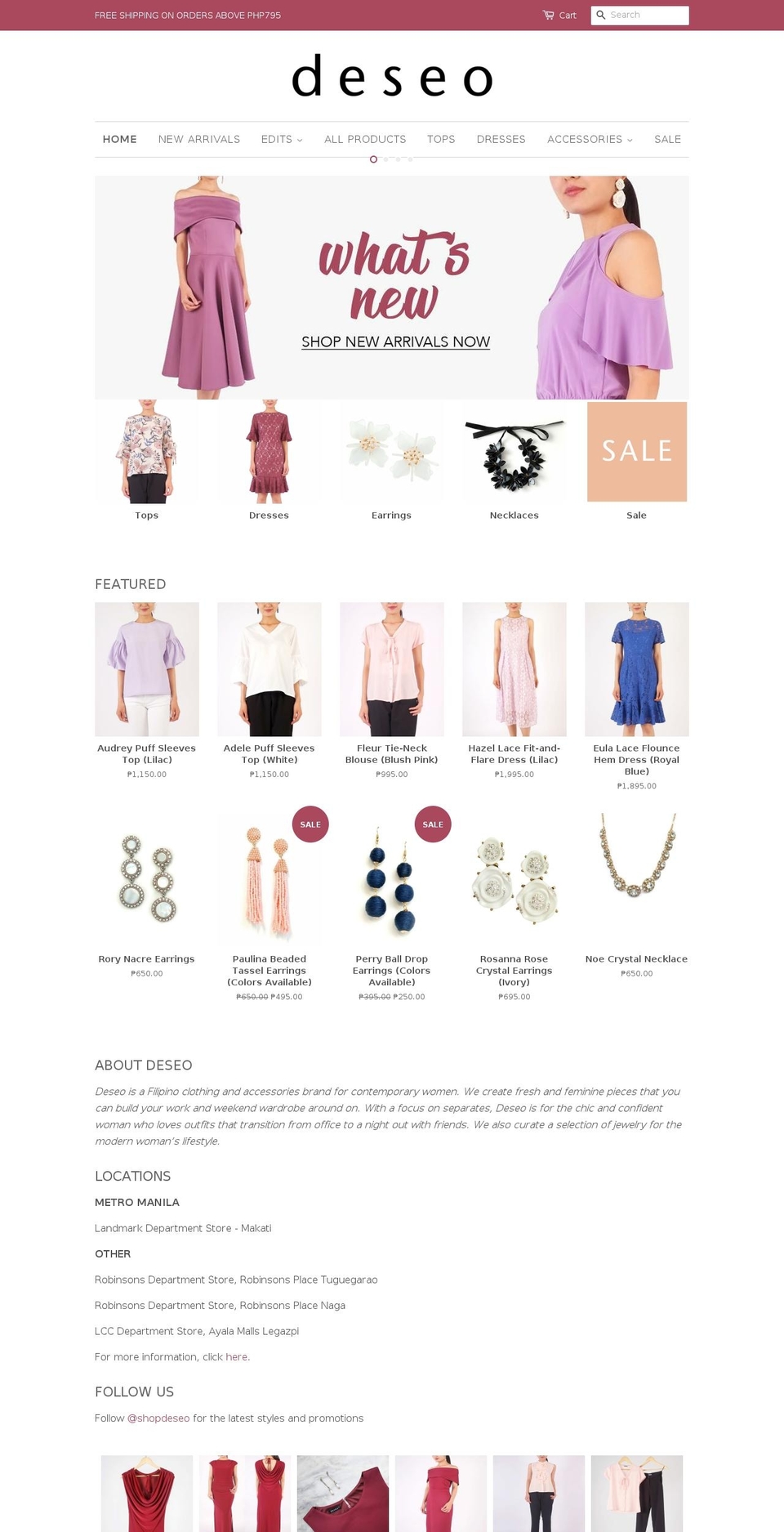 shopdeseo.com shopify website screenshot