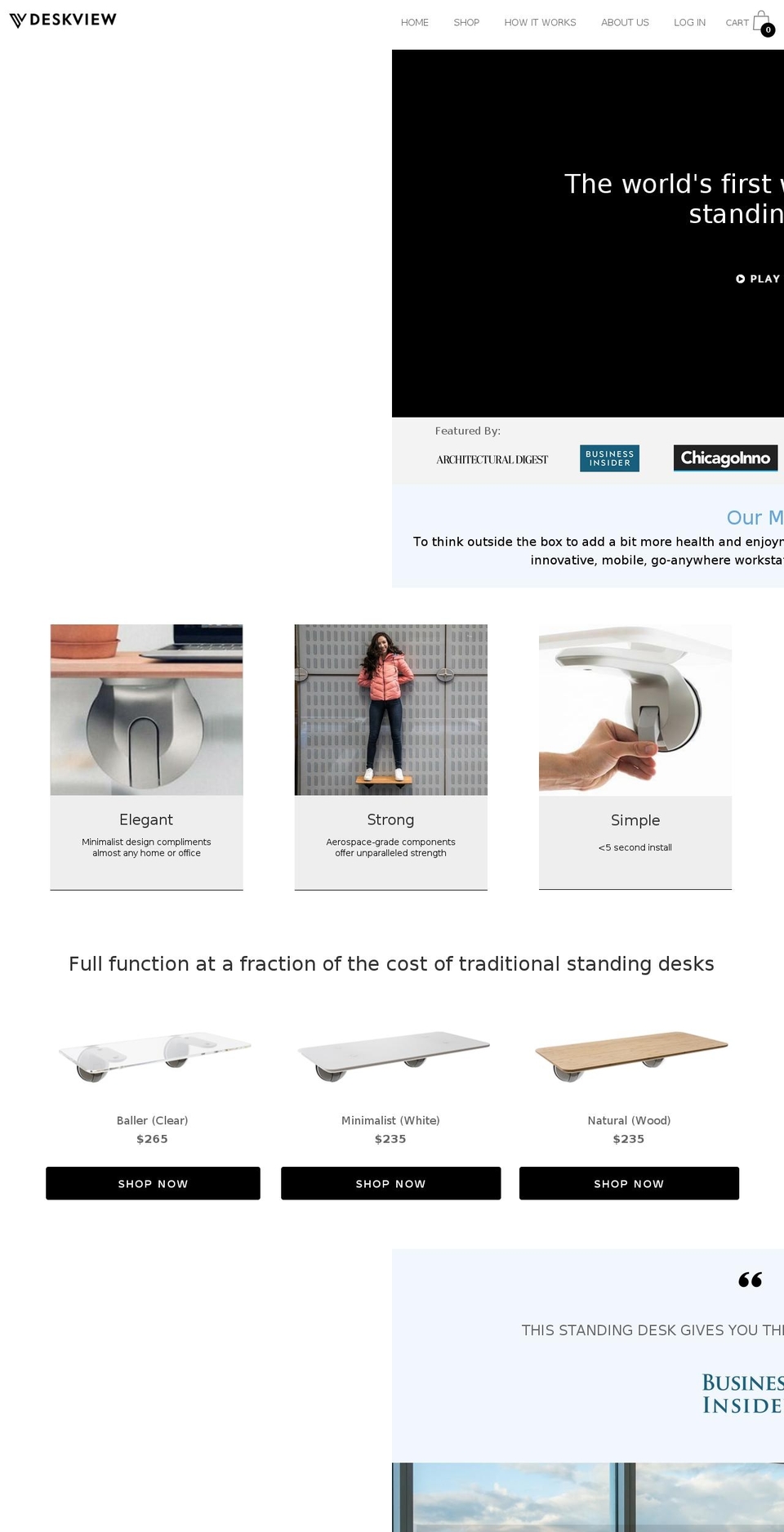 shopdeskview.com shopify website screenshot
