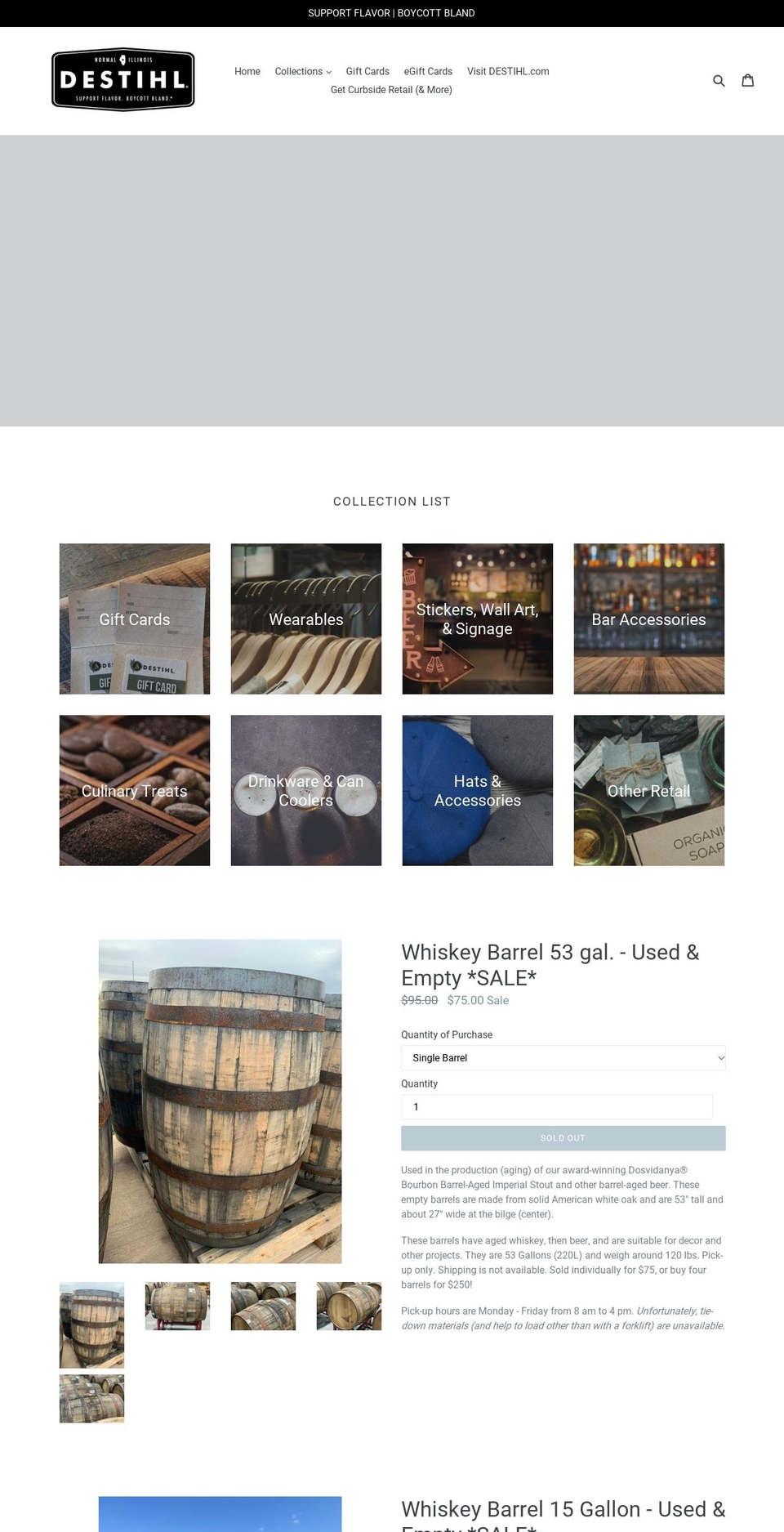 shopdestihl.com — Shopify storefront screenshot