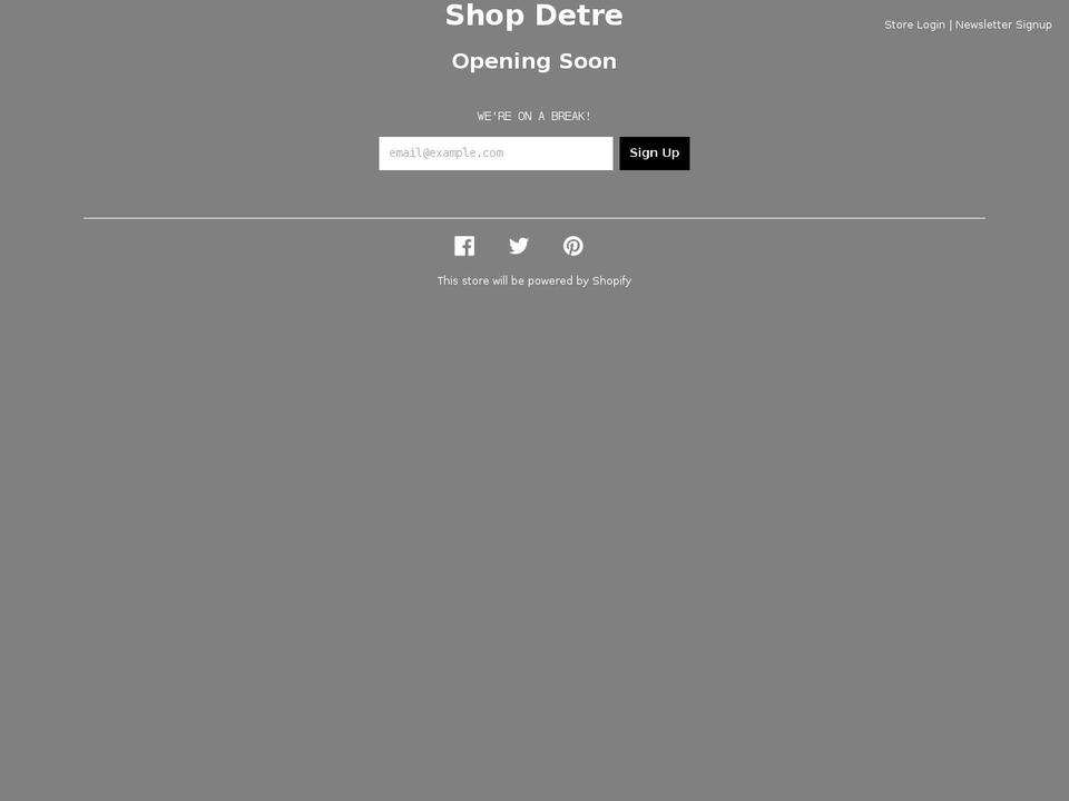 shopdetre.com shopify website screenshot