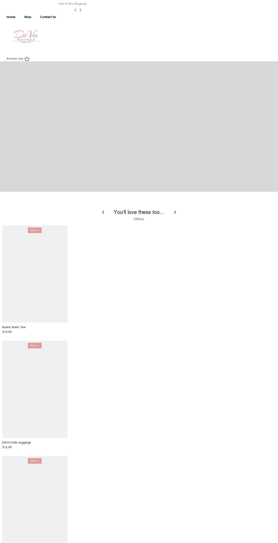 shopdeva.com shopify website screenshot