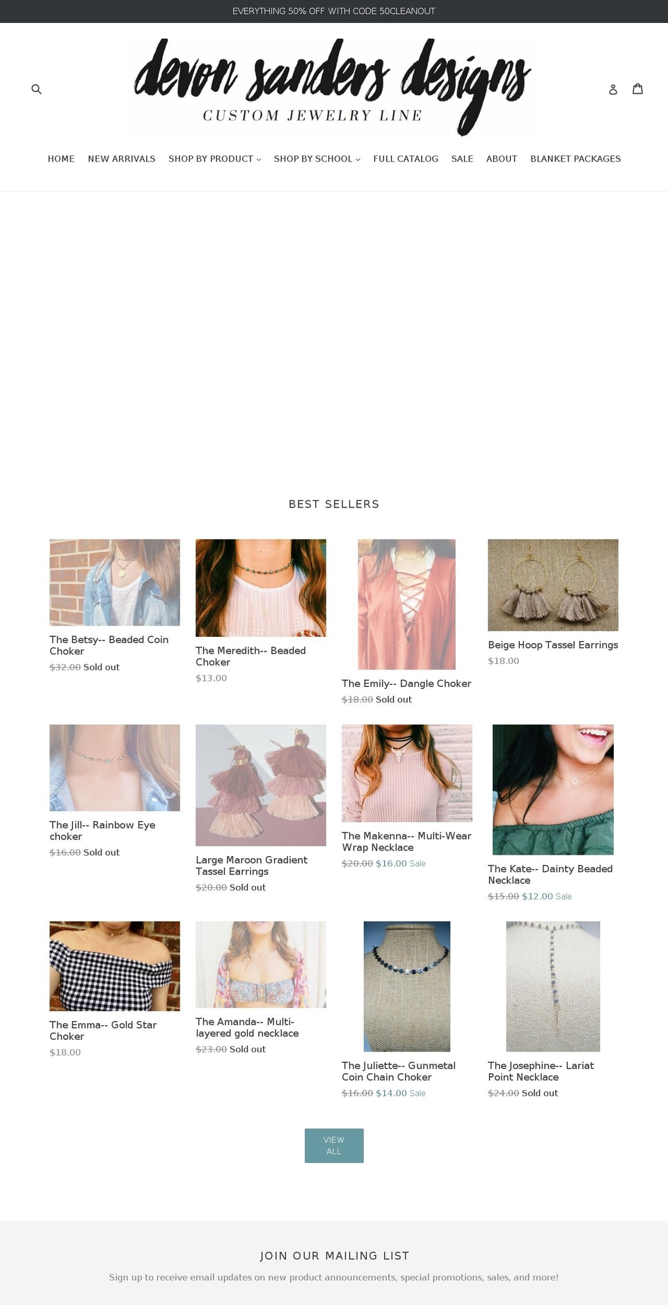 shopdevonsandersdesigns.com — Shopify storefront screenshot
