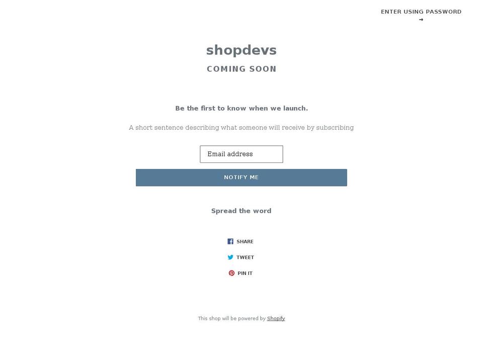 shopdevs.com shopify website screenshot