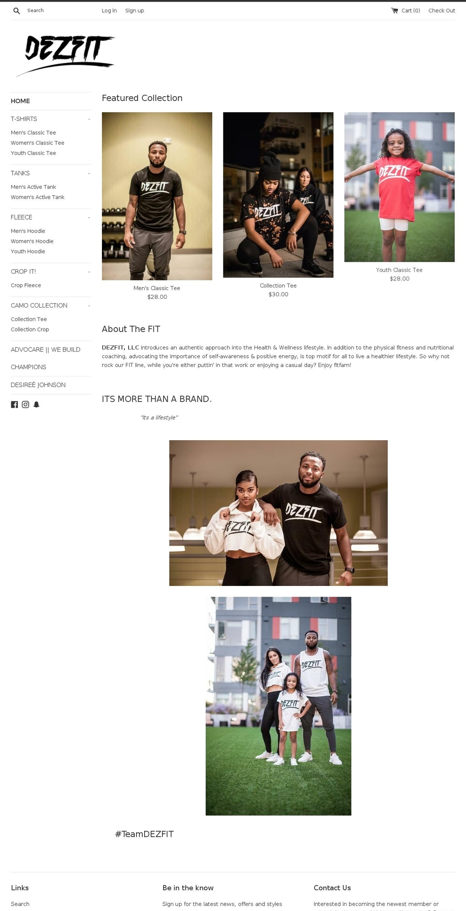 shopdezfit.com — Shopify storefront screenshot